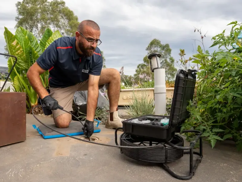Professional drain inspection equipment used by the Antons team